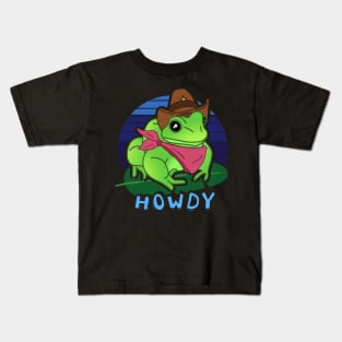 Aesthetic Howdy Frog Kids T-Shirt